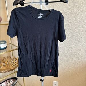 Polo Ralph Lauren Women’s Small Black Classic Fit Tee Red Pony Logo